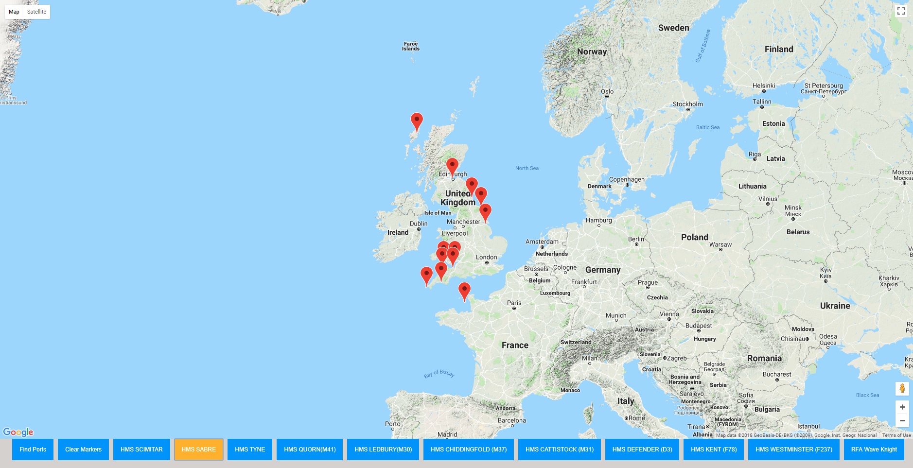 British Port Locator screen shot